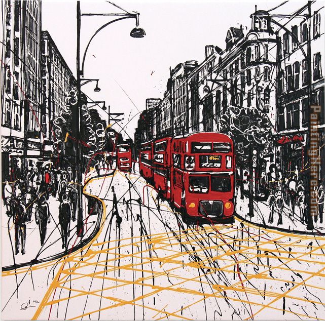Bus Stop Blues painting - Paul Kenton Bus Stop Blues art painting